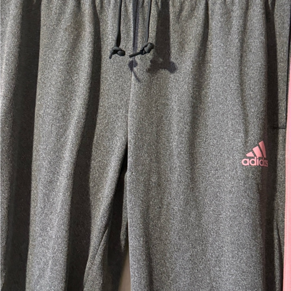 Adidas women’s 3 stripe track pants with ankle cuffs